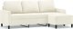 vidaXL Sofa 3-osobowa, kremowa, 180 cm, tapicerowana aksamit 2