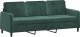 vidaXL 3-osobowa sofa z podnóżkiem, ciemnozielony, 180 cm, aksamit 4