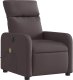 vidaXL Rozkładany fotel masujący, elektryczny, ciemny brąz, tkanina 4