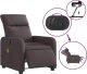 vidaXL Rozkładany fotel masujący, elektryczny, ciemny brąz, tkanina 6