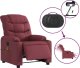 vidaXL vidaXL Rozkładany fotel masujący, elektryczny, winna czerwień, tkanina 6