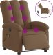vidaXL vidaXL Rozkładany fotel masujący, elektryczny, brązowy, tkanina 2
