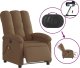 vidaXL vidaXL Rozkładany fotel masujący, elektryczny, brązowy, tkanina 6