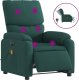 vidaXL vidaXL Rozkładany fotel masujący, elektryczny, ciemnozielony, tkanina 2