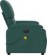 vidaXL vidaXL Rozkładany fotel masujący, elektryczny, ciemnozielony, tkanina 10
