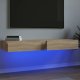 vidaXL vidaXL Szafki telewizyjne z LED, 2 szt., dąb sonoma, 60x35x15,5 cm 1