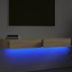 vidaXL vidaXL Szafki telewizyjne z LED, 2 szt., dąb sonoma, 60x35x15,5 cm 4