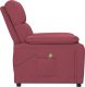 vidaXL vidaXL Fotel z masażem, winna czerwień, tkanina 4