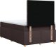 vidaXL vidaXL Łóżko kontynentalne z materacem, ciemnobrązowe, 120x190 cm 8