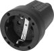 Orno Gniazdo Schuko mini, IP44 z uziemieniem, czarne, wersja Schuko, 16A, 230V , 25 sztuk 1