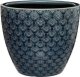 Atmosphera Doniczki ceramiczne, 3 sztuki, granatowe ze zdobieniami 2