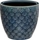 Atmosphera Doniczki ceramiczne, 3 sztuki, granatowe ze zdobieniami 4
