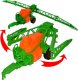 tomdorix Zestaw Farmerski 3w1 Traktor z Napędem + Siewnik, Prasa i Opryskiwacz 4