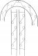 Kadax KADAX Pergola Ogrodowa metalowa Łuk Na Kwiaty Róże Do Róż Pnącz 240cm Podpora 14