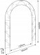 Kadax KADAX Pergola Ogrodowa metalowa Łuk Na Kwiaty Róże Do Róż Pnącz 240cm Podpora 16