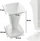 Kadax KADAX Wazon Na cmentarz Flakon Grób Nagrobek 30cm Biały 2
