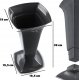 Kadax KADAX Wazon Na cmentarz Flakon Grób Nagrobek 39cm Grafit 2