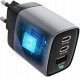 Ładowarka ForCell FORCELL F-ENERGY GaN III VT-37 ładowarka sieciowa z wyświetlaczem LCD 2 x Typ C + USB A PD QC4.0 SAM SFC2.0 3,45A 70W szara 3