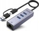 HUB USB Unitek Unitek Hub USB C 4w1 Ethernet 3 x USB A 5 Gbps z adapterem USB A 1