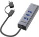 HUB USB Unitek Unitek Hub USB C 4w1 Ethernet 3 x USB A 5 Gbps z adapterem USB A 1