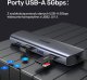 HUB USB Unitek 9w1 USB C Gigabit Ethernet HDMI VGA 3x USB A czytnik kart PD 100W 7