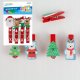 Dekoracja świąteczna Craft with Fun OZDOBA BN KLAMERKI MIX 4SZT/7CM CF PBH 12/144 3