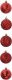 Christmas decoration BOMBKA DEKORACYJNA PLASTIKOWA 6CM SET 35 SZT CZERWONA 1