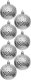 Christmas decoration BOMBKA DEKORACYJNA PLASTIKOWA 6CM SET 35 SZT SREBRNA 10