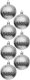 Christmas decoration BOMBKA DEKORACYJNA PLASTIKOWA 6CM SET 35 SZT SREBRNA 14
