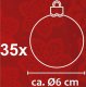 Christmas decoration BOMBKA DEKORACYJNA PLASTIKOWA 6CM SET 35 SZT SREBRNA 17