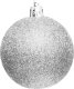 Christmas decoration BOMBKA DEKORACYJNA PLASTIKOWA 6CM SET 35 SZT SREBRNA 1