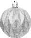 Christmas decoration BOMBKA DEKORACYJNA PLASTIKOWA 6CM SET 35 SZT SREBRNA 3