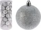 Christmas decoration BOMBKA DEKORACYJNA PLASTIKOWA 6CM SET 35 SZT SREBRNA 4