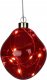Christmas decoration BOMBKA FORMÓWKA SZKLANA KROPLA LED 10CM RED 1