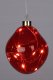 Christmas decoration BOMBKA FORMÓWKA SZKLANA KROPLA LED 10CM RED 5