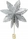 Dekoracja świąteczna Christmas decoration CZUBEK CHOINKOWY GWIAZDA 30CM PAPIEROWA SREBRNY 1