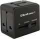 Qoltec Uniwersalny adapter podróżny 10.5W, 2xUSB (50133) 1