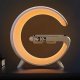4kom.pl Lampa inteligentna wielofunkcyjna z ładowarka QI 15W głośnik Bluetooth lampka nocna LED RGB Alogy Biała 11