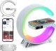4kom.pl Lampa inteligentna wielofunkcyjna z ładowarka QI 15W głośnik Bluetooth lampka nocna LED RGB Alogy Biała 22