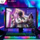 4kom.pl Lampa LED RGB Lampka USB migająca w rytm muzyki Listwa Smart Bar 18cm kolorowa 32bit Gaming Alogy Czarny 11