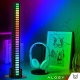 4kom.pl Lampa LED RGB Lampka USB migająca w rytm muzyki Listwa Smart Bar 18cm kolorowa 32bit Gaming Alogy Czarny 12