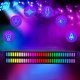 4kom.pl Lampa LED RGB Lampka USB migająca w rytm muzyki Listwa Smart Bar 18cm kolorowa 32bit Gaming Alogy Czarny 16