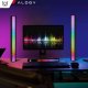 4kom.pl Lampa LED RGB Lampka USB migająca w rytm muzyki Listwa Smart Bar 18cm kolorowa 32bit Gaming Alogy Czarny 4