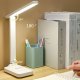 Lampka biurkowa 4kom.pl Lampka LED nocna na biurko biurkowa do czytania lampa dotykowa regulowana 3 tryby bezprzewodowa kabel USB biała 14