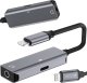 Adapter USB 4kom.pl Adapter Lightning do Mini Jack 3.5mm przejściówka do iPhone do słuchania muzyki i ładowania Szary 1