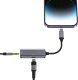 Adapter USB 4kom.pl Adapter Lightning do Mini Jack 3.5mm przejściówka do iPhone do słuchania muzyki i ładowania Szary 2