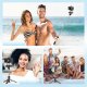 Selfie stick 4kom.pl Kijek Selfie Stick uchwyt do telefonu zdjęć statyw Tripod L15 z Lampa LED + Pilot Bluetooth na telefon Czarny 11