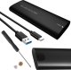 Kabel USB 4kom.pl Obudowa adapter dysku kieszeń na dysk SSD NGFF m.2 USB 3.1 USB-C typ-c 2230-2280mm Czarna 5