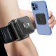 4kom.pl Opaska na rękę ramię na telefon do biegania sport uchwyt magnetyczny do telefonu TSA2 Armband czarny 16