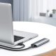 Kabel USB 4kom.pl Obudowa adapter dysku kieszeń na dysk SSD NGFF m.2 USB 3.1 USB-C typ-c 2230-2280mm Srebrna 2